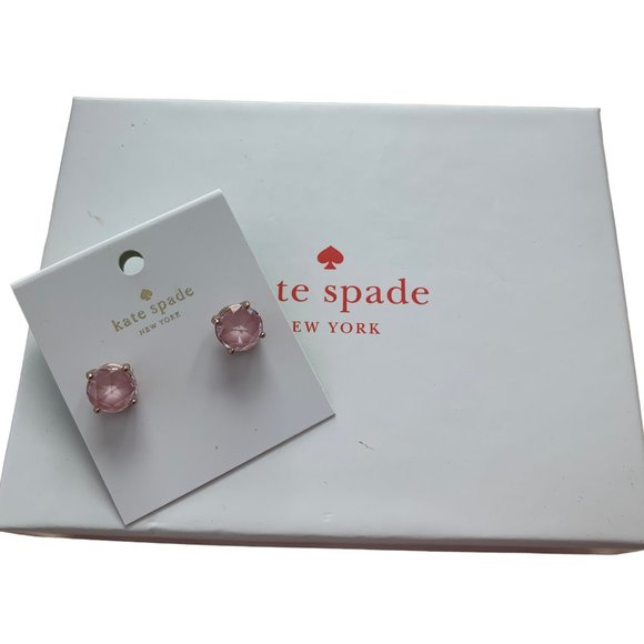 Kate Spade Pink Stone Stud Earrings - Picture 2 of 3